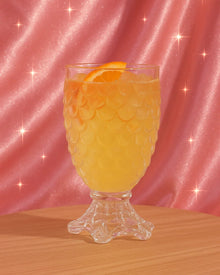 Mermaid tail glass wine tumbler with 220ml capacity