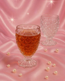 Mermaid tail glass wine tumbler with 220ml capacity
