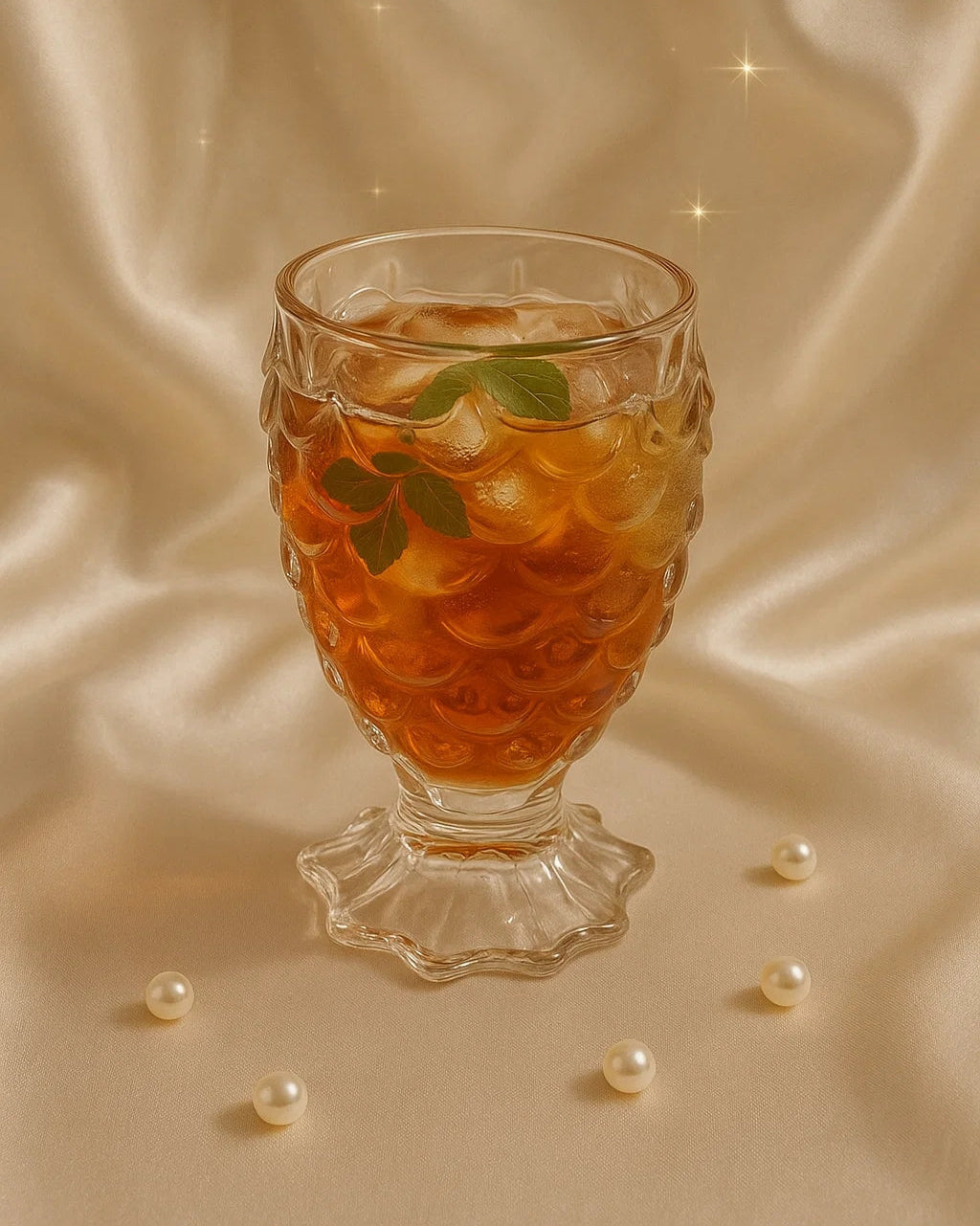 Mermaid tail glass wine tumbler with 220ml capacity
