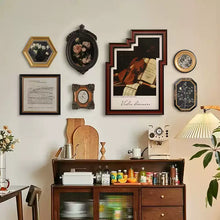 Seven-piece music-themed framed wall art set for home decor