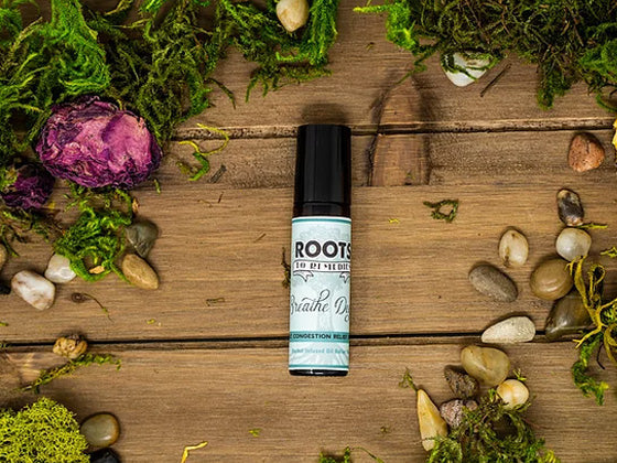 Breathe Deep herbal roll-on for refreshing aromatherapy