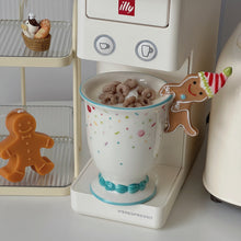 Gingerbread man ceramic mug with matching spoon