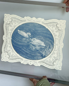 Vintage Lace Glass Wall Art-2