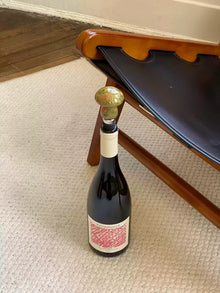Natural stone mushroom-style wine bottle stopper