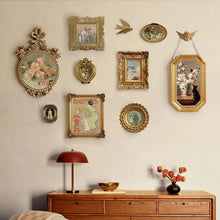 Set of 10 retro wall paintings for vintage-inspired gallery wall decor