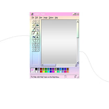 Retro pixel style wall mirror inspired by a classic paint software interface