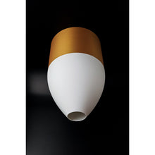 Nova Dune Ivory modern pendant light with white lower section and warm sand-toned upper detail
