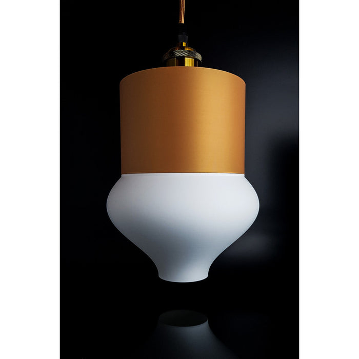 Teara Dune Ivory pendant light with sand-toned and ivory sculptural form