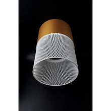 Loom Dune Ivory pendant light with sand-toned top and white mesh lower section
