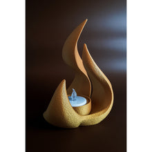 Dune Flamora gold LED ambient light with flame-shaped holder