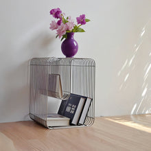 Minimalist iron magazine rack for books and magazines