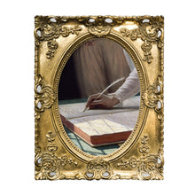 Baroque style framed wall painting with ornate floral detailing