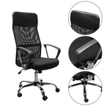 Ergonomikus irodai szék magasított háttámlával - fekete-1
