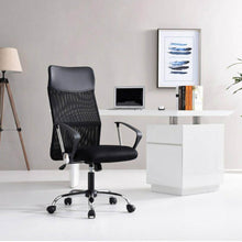 Ergonomikus irodai szék magasított háttámlával - fekete-2