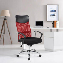 Ergonomikus irodai szék magasított háttámlával - piros-3