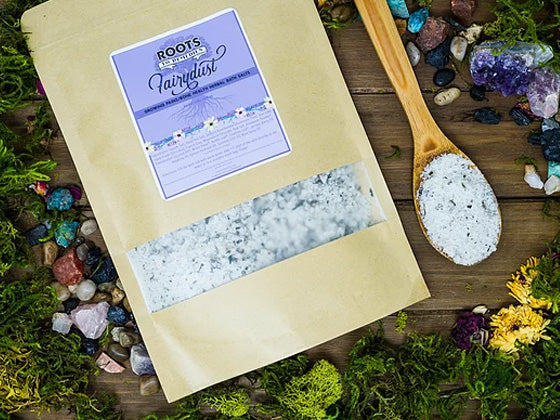 Fairydust herbal mineral bath salts for a soothing bath routine