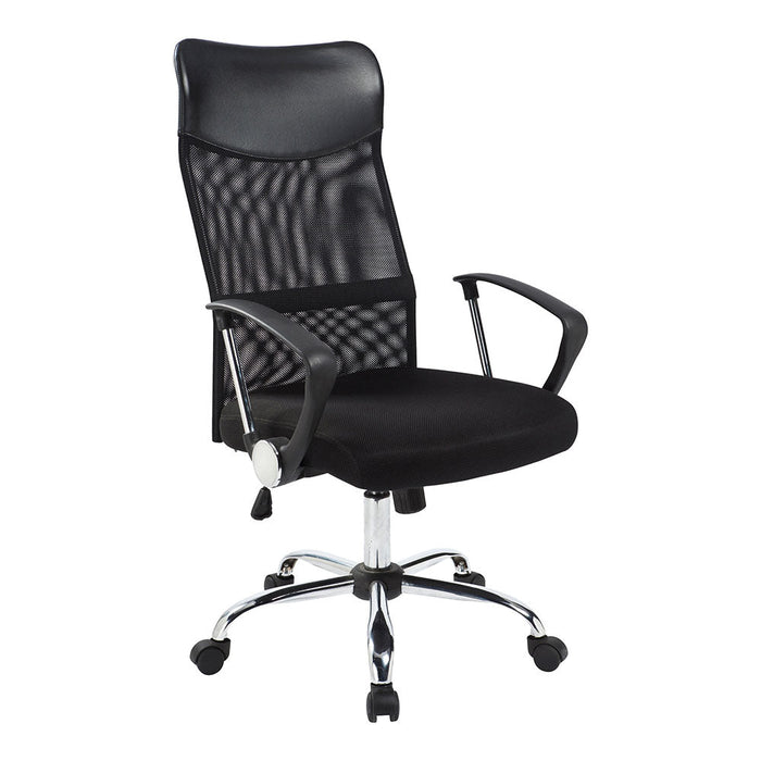 Ergonomikus irodai szék magasított háttámlával - fekete-0