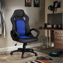 Gamer szék több színben - basic-színes háttámla, kék-1