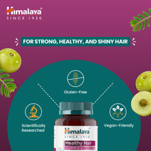 Himalaya Healthy Hair Gummies strawberry-flavoured vegetarian biotin supplement, 60 gummies