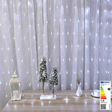 128 LED-es hálós fényfüzér, 2 színben-hidegfehér-0