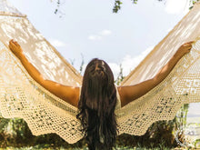 Corinto Deluxe cotton spreader bar hammock with decorative fringe