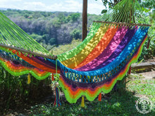 Multicoloured Rivas L-bar cotton hammock handmade in Nicaragua