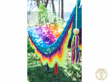 Multicoloured Rivas L-bar cotton hammock handmade in Nicaragua