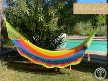 Multicoloured Rivas L-bar cotton hammock handmade in Nicaragua