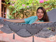 Sandino L-bar cotton hammock handmade in Nicaragua with wooden spreader bars