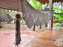 Sandino L-bar cotton hammock handmade in Nicaragua with wooden spreader bars