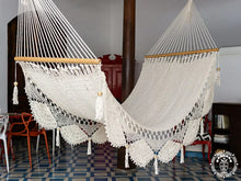 Tipitapa natural cotton spreader bar hammock handcrafted in Nicaragua