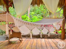 Tipitapa natural cotton spreader bar hammock handcrafted in Nicaragua