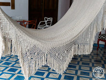 Tipitapa 2 macramé L-bar cotton hammock handwoven in Nicaragua