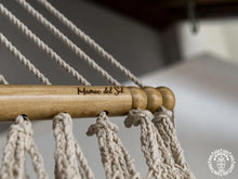 Tipitapa 2 macramé L-bar cotton hammock handwoven in Nicaragua