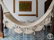 Tipitapa natural cotton spreader bar hammock handcrafted in Nicaragua
