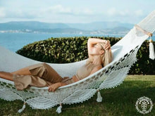 Tipitapa natural cotton spreader bar hammock handcrafted in Nicaragua