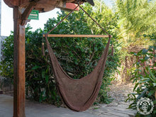 Condega large dark brown cotton hammock chair handmade in Nicaragua