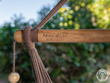 Chocolate XL cotton hammock chair handmade in Nicaragua