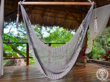 Jinotepe handmade cotton hammock chair with wooden support