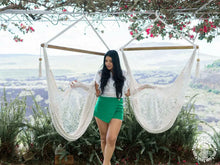 Sébaco L ecru cotton hammock chair for indoor or outdoor relaxation