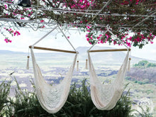 Sébaco L ecru cotton hammock chair for indoor or outdoor relaxation