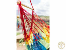 Colourful Trinidad handmade cotton hammock chair from Nicaragua
