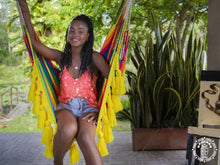 Palmira XL multicoloured Colombian cotton hammock chair