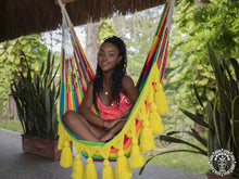 Palmira XL multicoloured Colombian cotton hammock chair