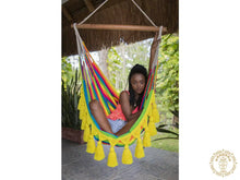 Palmira XL multicoloured Colombian cotton hammock chair