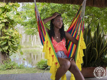 Palmira XL multicoloured Colombian cotton hammock chair