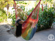 Trinidad XL handmade cotton hammock chair from Nicaragua
