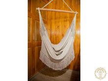 Yopal XL grey Colombian hammock chair with wooden spreader bar