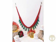 Handmade Christmas cotton hammock with included ropes