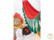 Handmade Christmas cotton hammock with included ropes